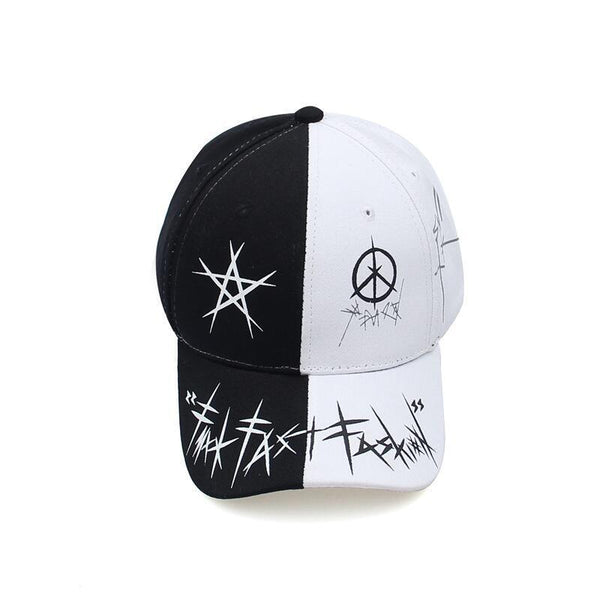 Unisex Graffiti Snapback Patchwork Cap
